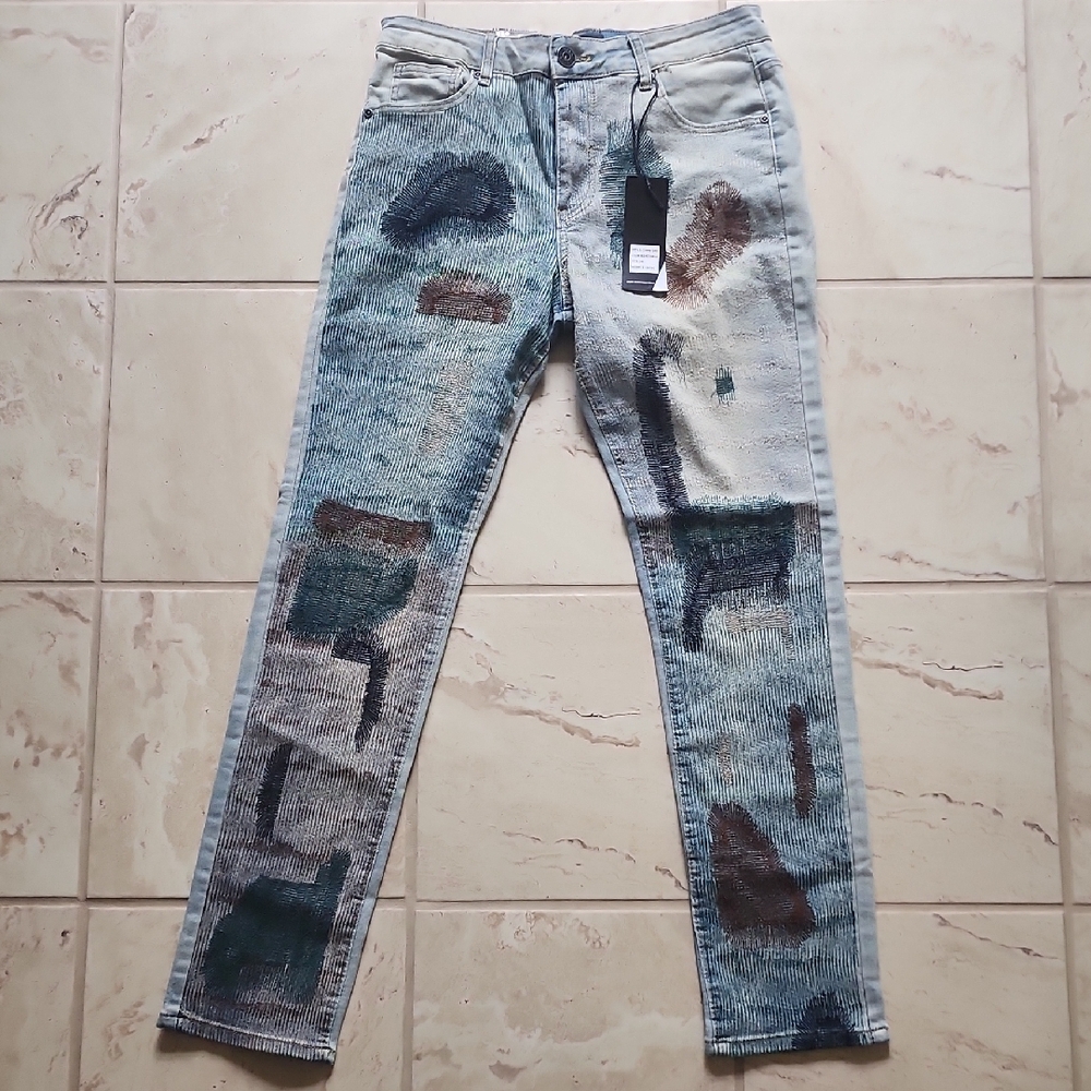 Men's Artistic Patchwork Jeans